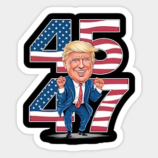 45 47 DONALD TRUMP DANCE Sticker